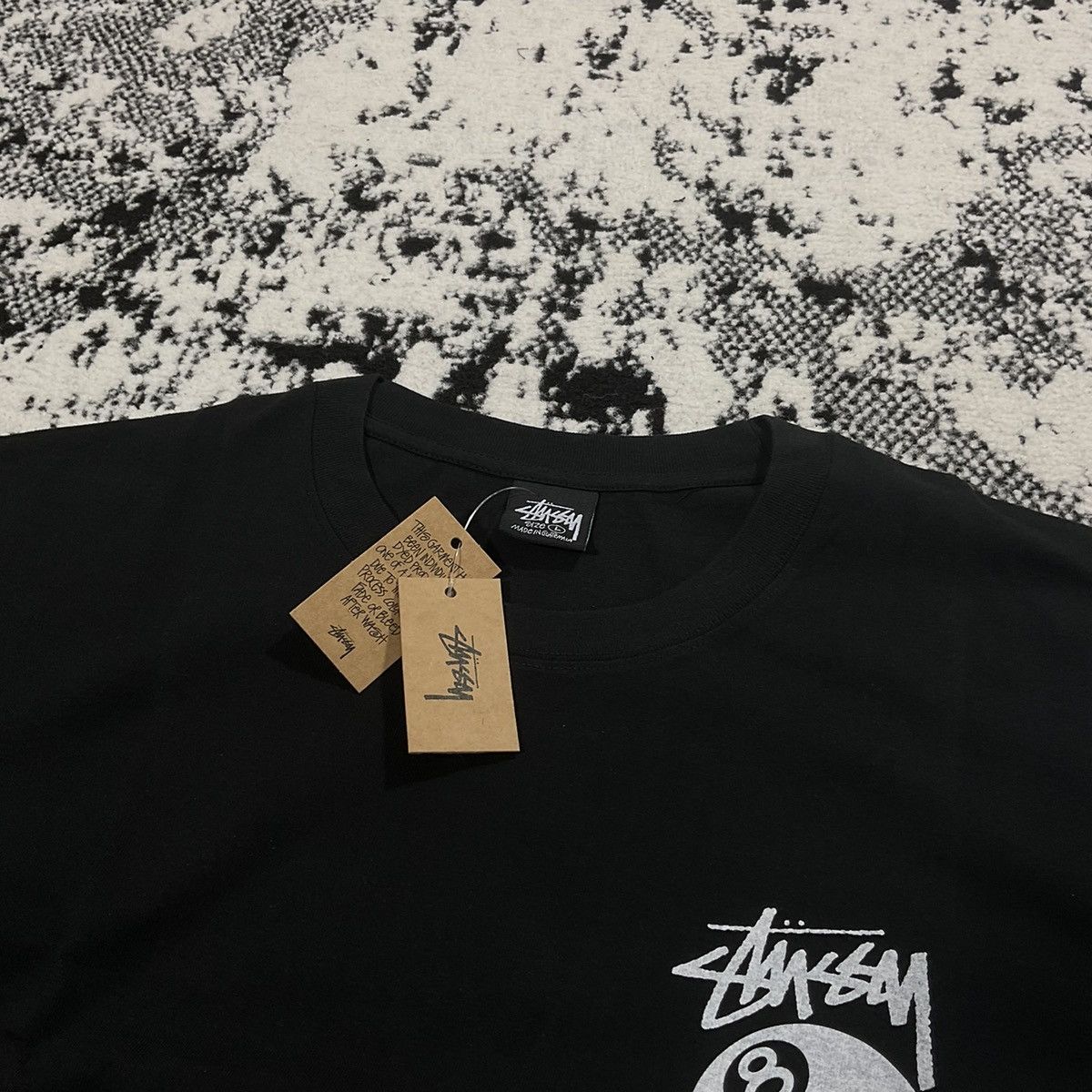 Stussy STUSSY TEST STRIKE PIGMENT DYED TEE IN BLACK Size US L / EU 52-54 / 3 - 5 Thumbnail