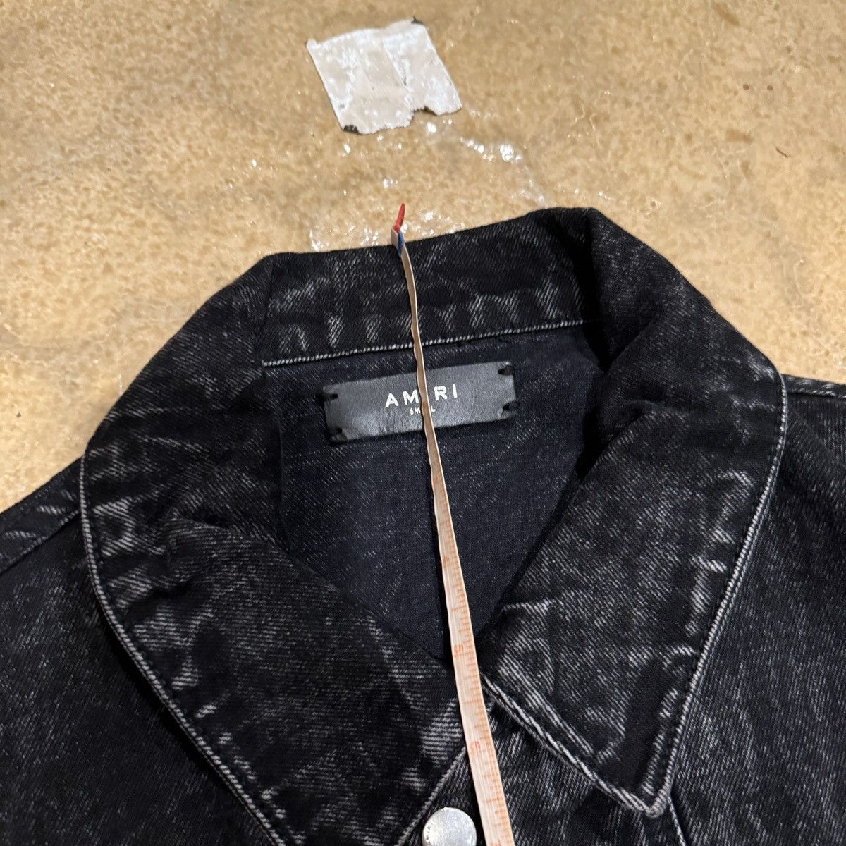 Amiri Acid Wash Black Denim Jacket Size US S / EU 44-46 / 1 - 6 Thumbnail