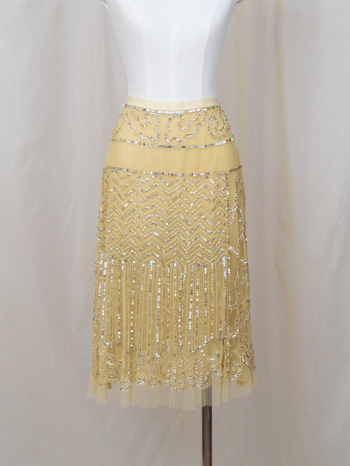 Blumarine Blumarine | Hand-Beaded Silk Skirt (Couture Line) Size 27" / US 4 / IT 40 - 5 Thumbnail