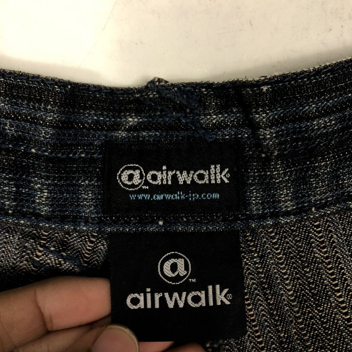 Japanese Brand 🔥90’s Vintage Airwalk Striped Denim Jeans Size US 34 / EU 50 - 13 Thumbnail