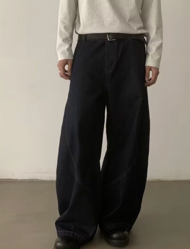 Jean American retro men's casual loose wide-leg scimitar jeans Size US 27 - 11 Thumbnail