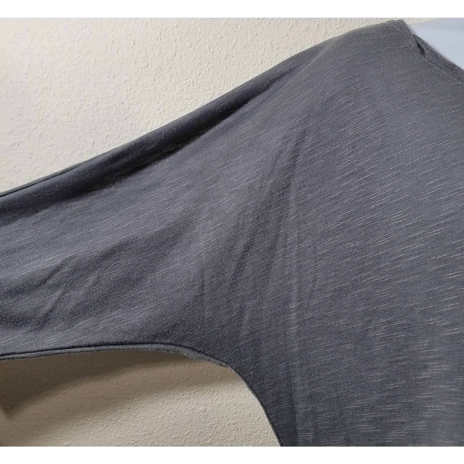 Other Cato Gray Slub Knit Twisted Round Collar Top Large Size L / US 10 / IT 46 - 2 Thumbnail