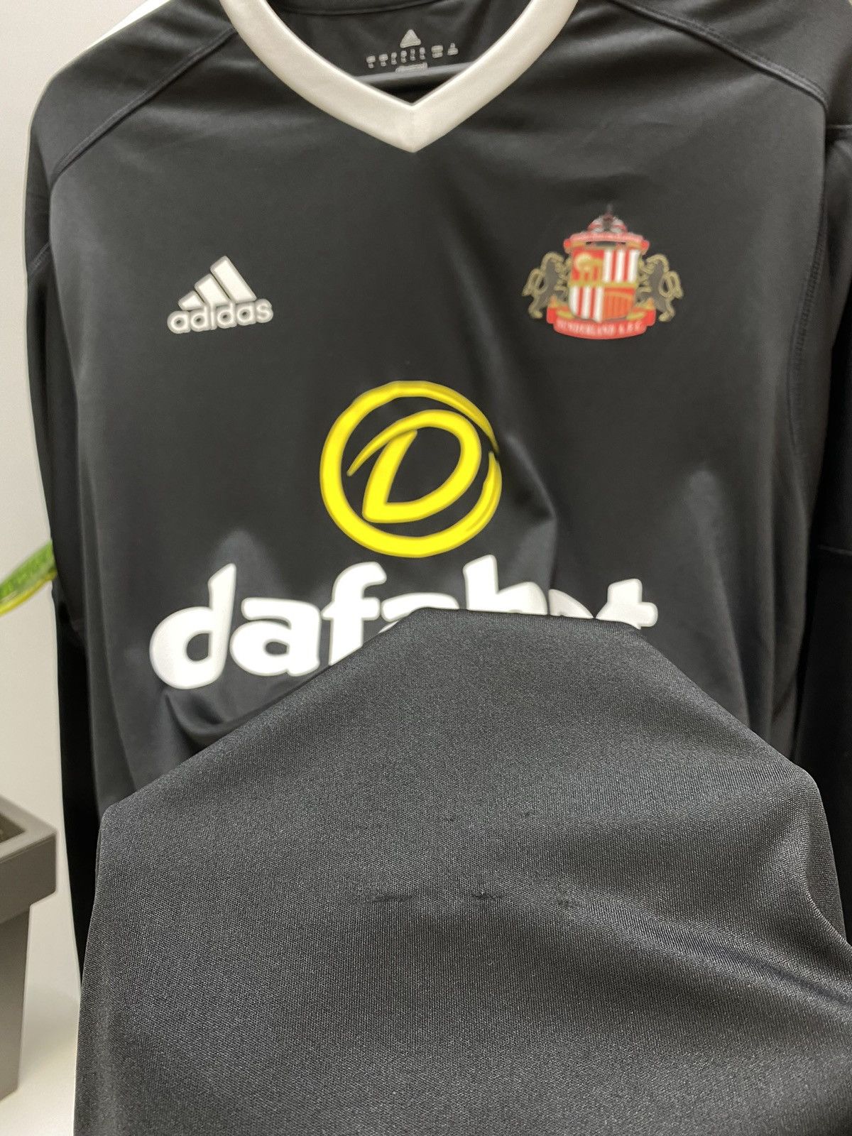 Adidas Sunderland Adidas 2016 2017 Goalkeeper Soccer Jersey Size US L / EU 52-54 / 3 - 12 Thumbnail