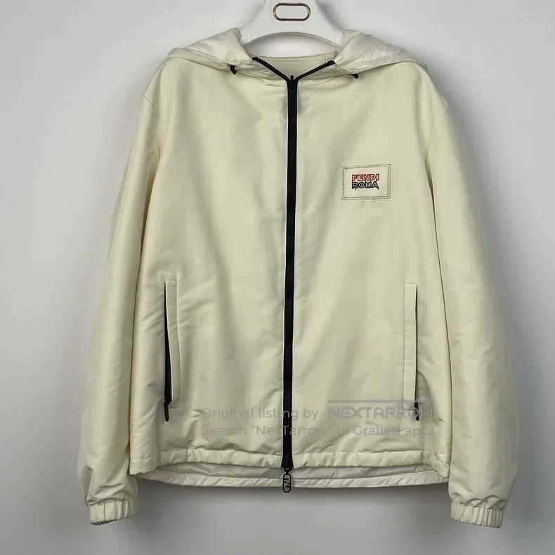 Fendi Fendi White Hooded Jacket, Suitable for Spring and Autumn Size US S / EU 44-46 / 1 - 1 Thumbnail