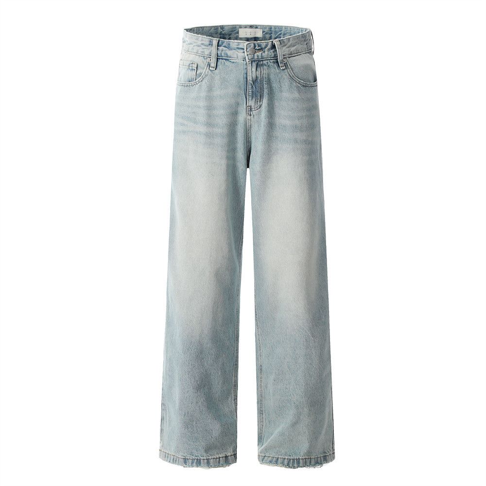 Japanese Brand × Jean Men's all-match straight vintage distressed washed jeans Size US 32 / EU 48 - 1 Thumbnail