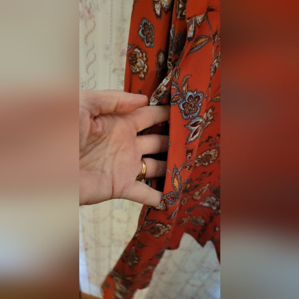 Loft Loft Dress Size 00 Petite Floral Long Sleeve w Slit Side Po Size XXS / US 00 / IT 34 - 3 Thumbnail