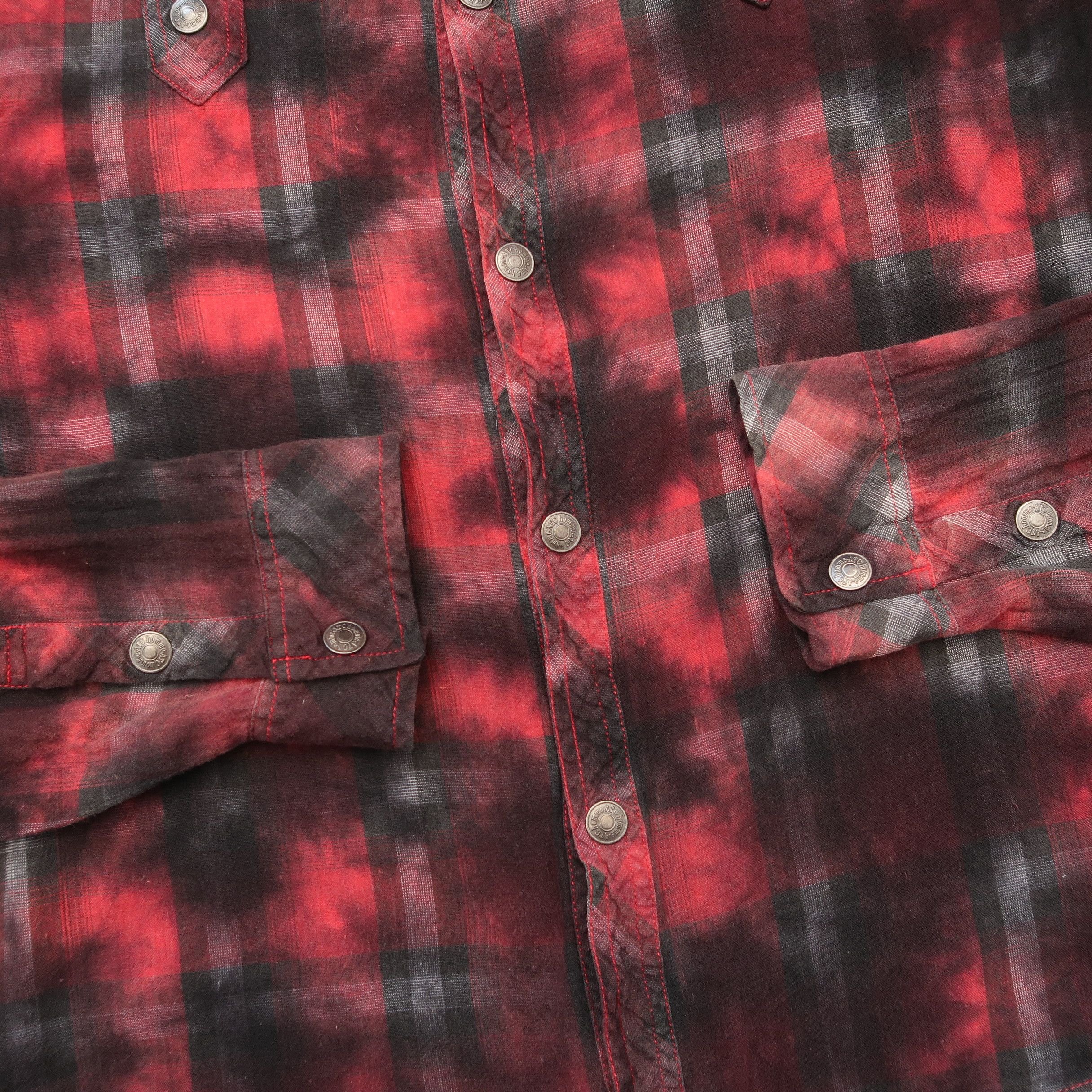 Japanese Brand 2000s If Six Was Nine Fog Pattern Punk Western Shirt Size US M / EU 48-50 / 2 - 11 Thumbnail