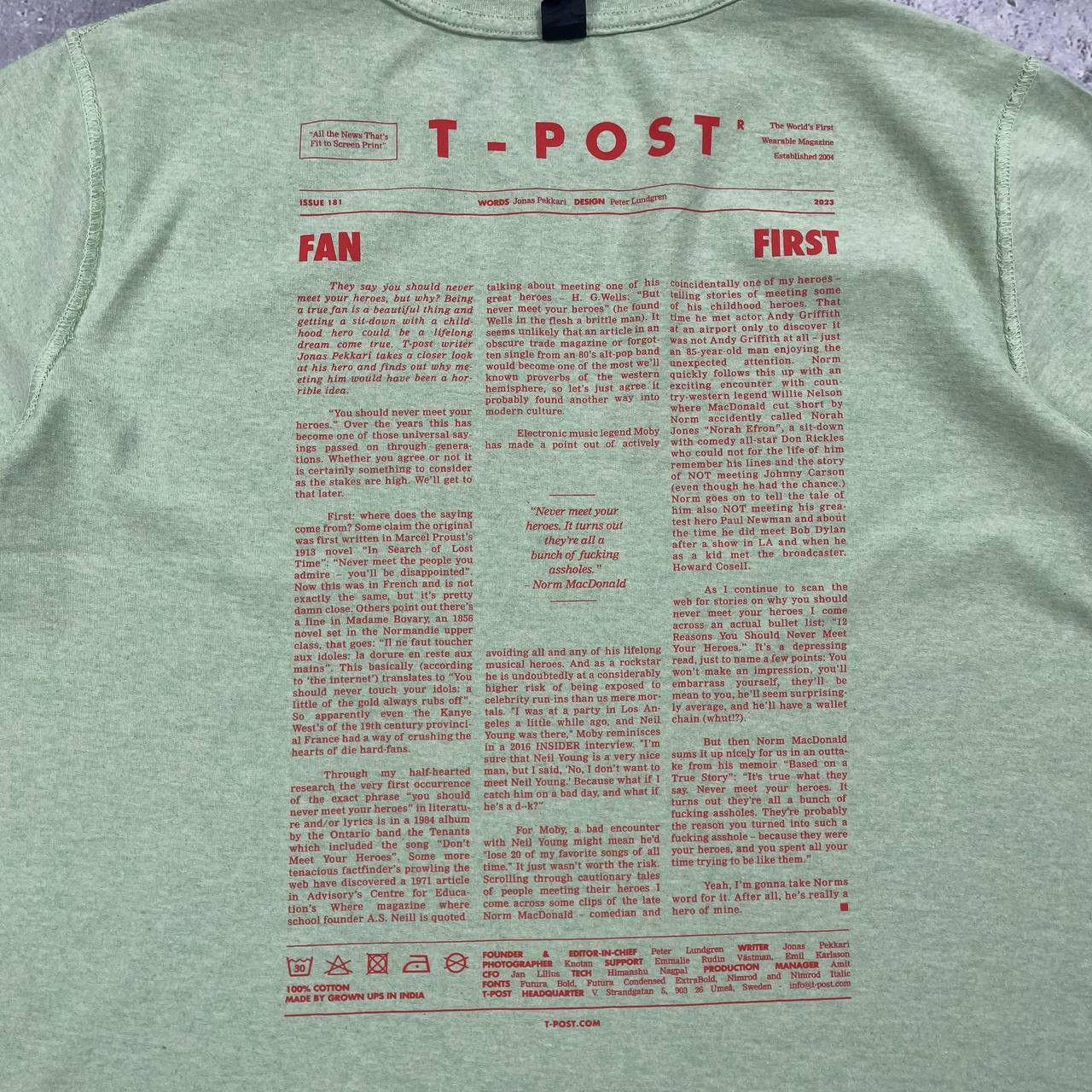 Other T-Post Fan First Reversible T Shirt Green Size L Size US L / EU 52-54 / 3 - 21 Thumbnail