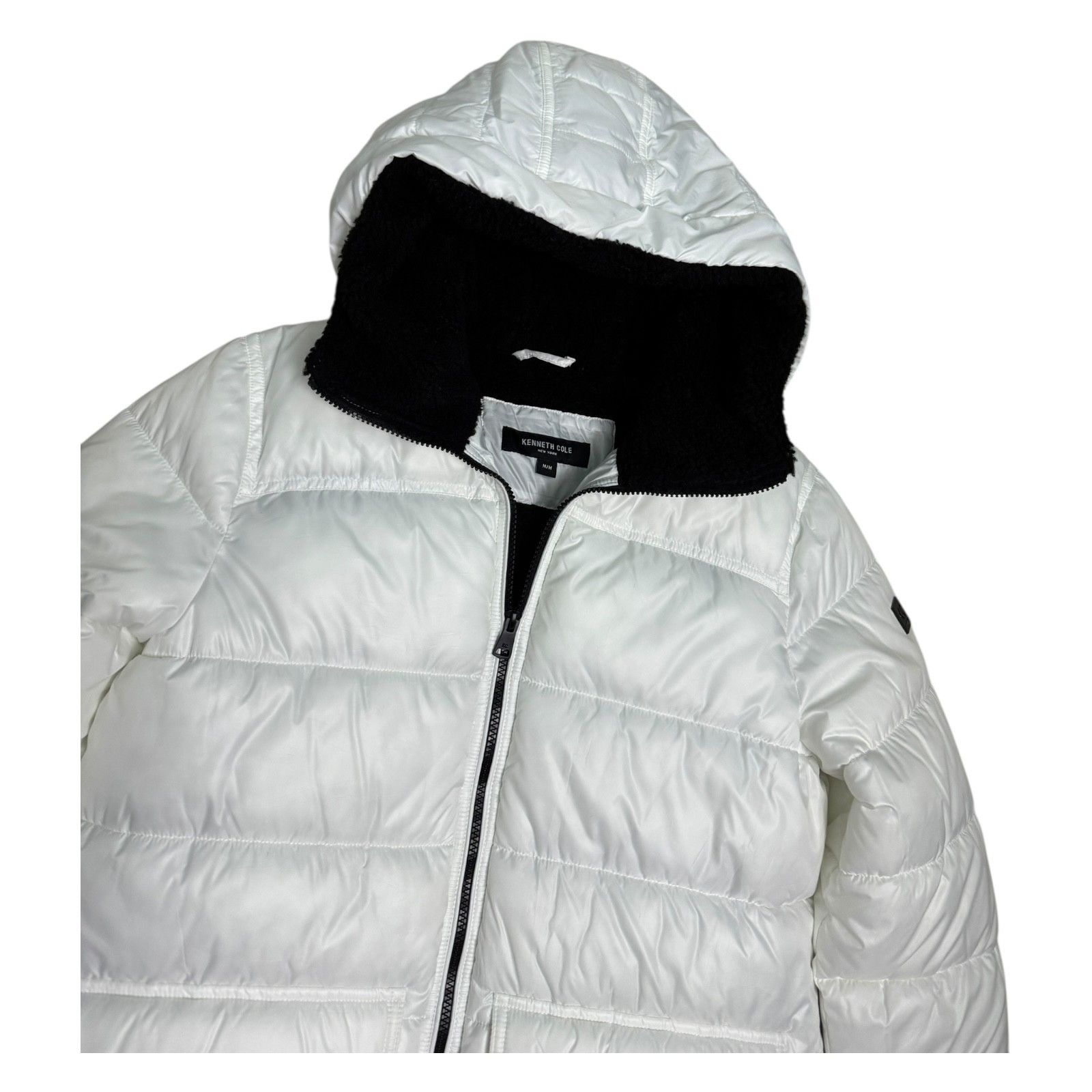 Kenneth Cole KENNETH COLE REACTION White Winter Puffer Parka Coat Medium Size M / US 6-8 / IT 42-44 - 3 Thumbnail
