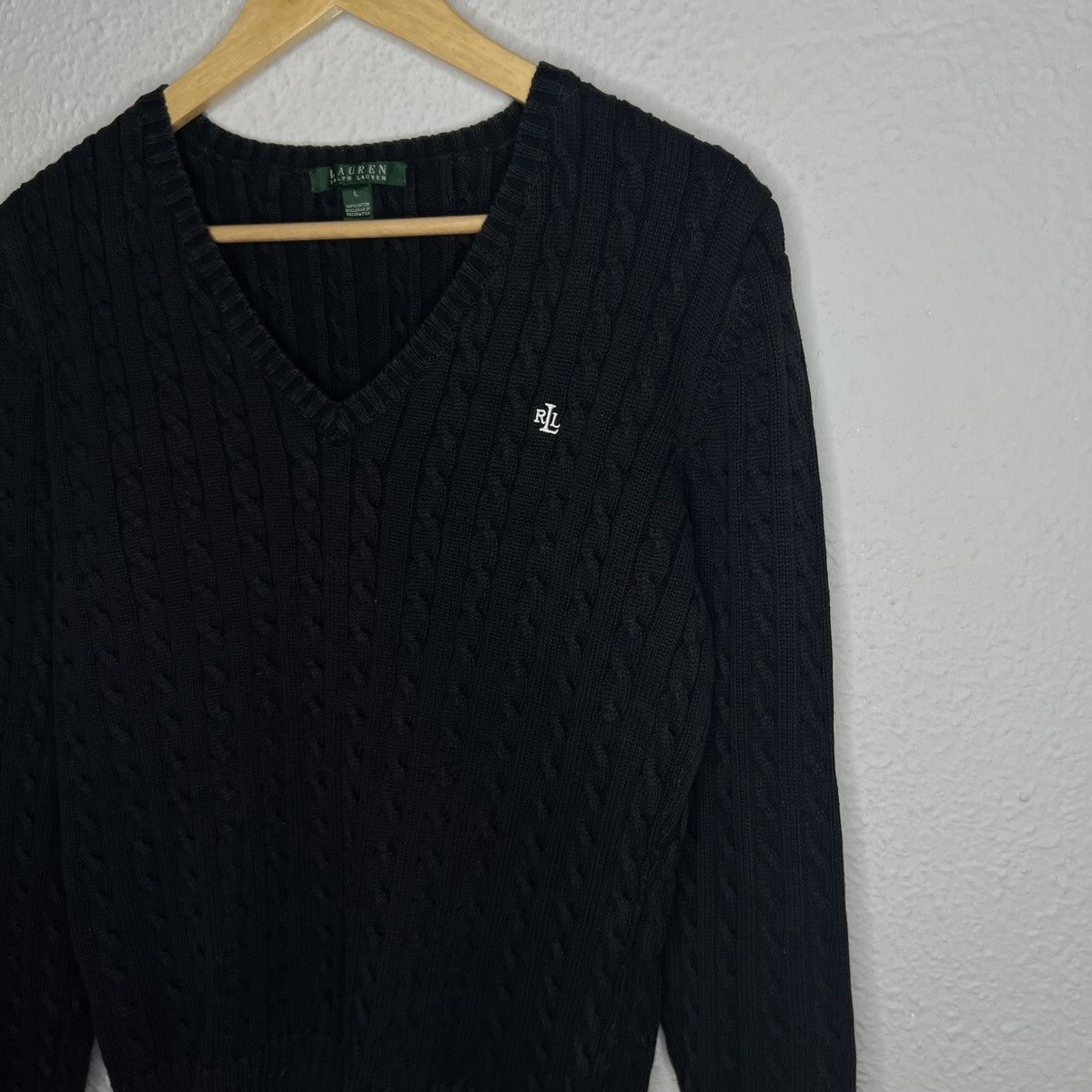 Polo Ralph Lauren Polo Ralph Lauren Jumper Sweater Knitwear Cable Logo Black Size L / US 10 / IT 46 - 3 Thumbnail