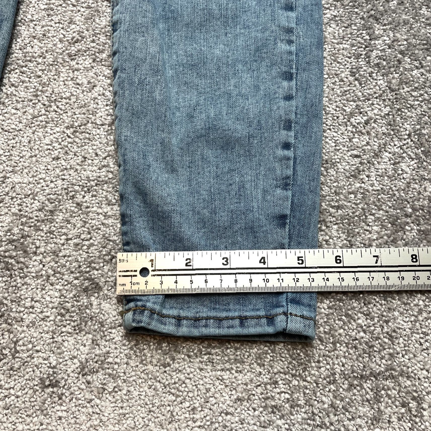 Banana Republic Banana Republic Jeans Womens 4 29x28 Blue Denim Light Skinny Button Fly Stretch Size 29" - 6 Thumbnail