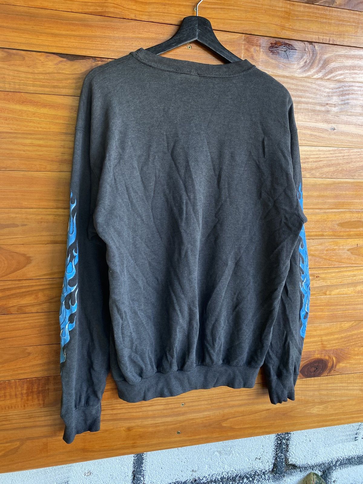 Harley Davidson Vintage 1985 Harley-Davidson Skull Bull Flames Sweatshirt Size US M / EU 48-50 / 2 - 14 Thumbnail
