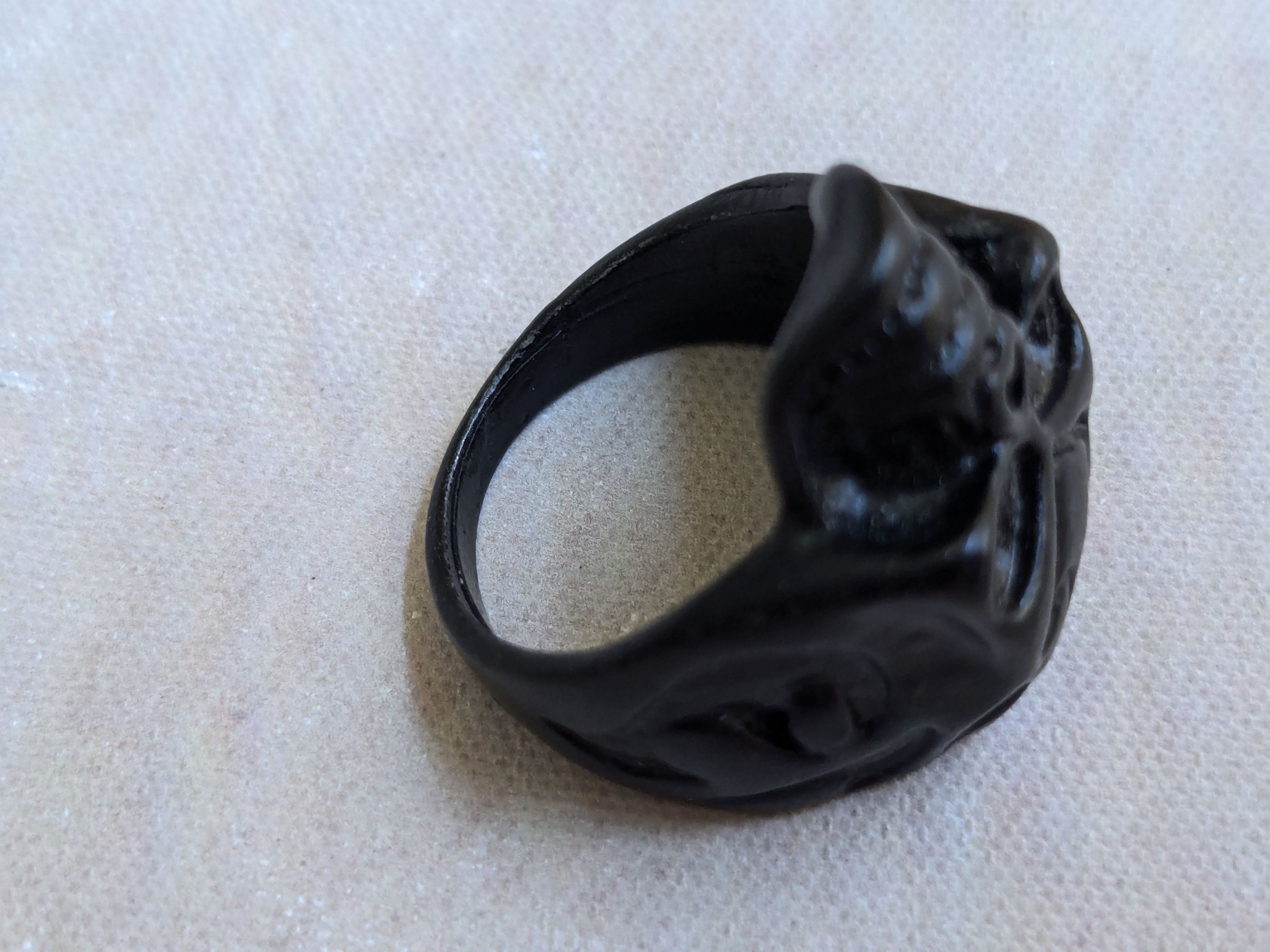 Jewelry Black Skull Ring 9.25 Size ONE SIZE - 7 Thumbnail