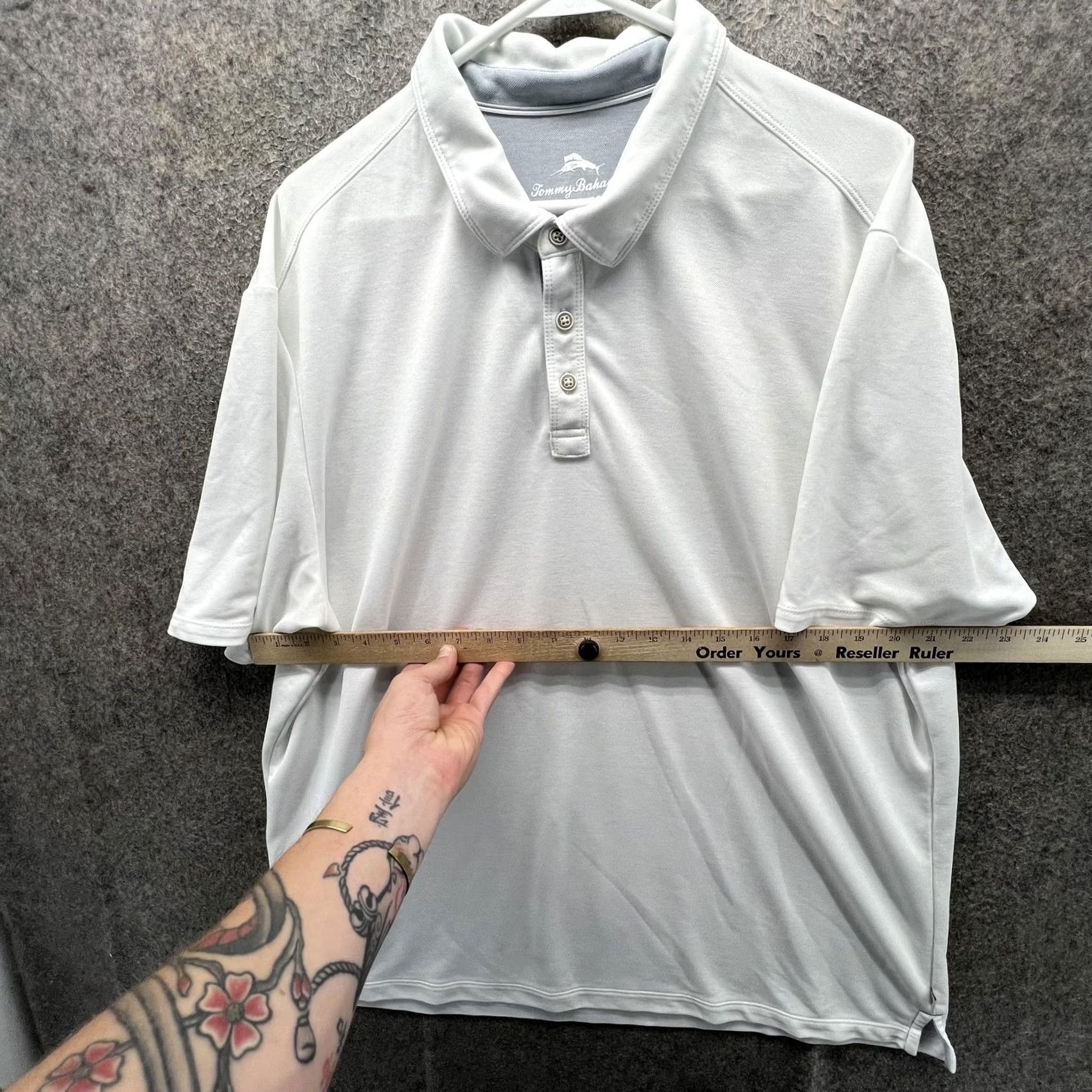 Tommy Bahama Tommy Bahama Polo Shirt Mens 2XL White Solid Tencel Blend Casual Short Sleeve Shirt Mens 2XL White Polo Shirt Casual Summer Vintage: No Mens Size US XXL / EU 58 / 5 - 3 Thumbnail