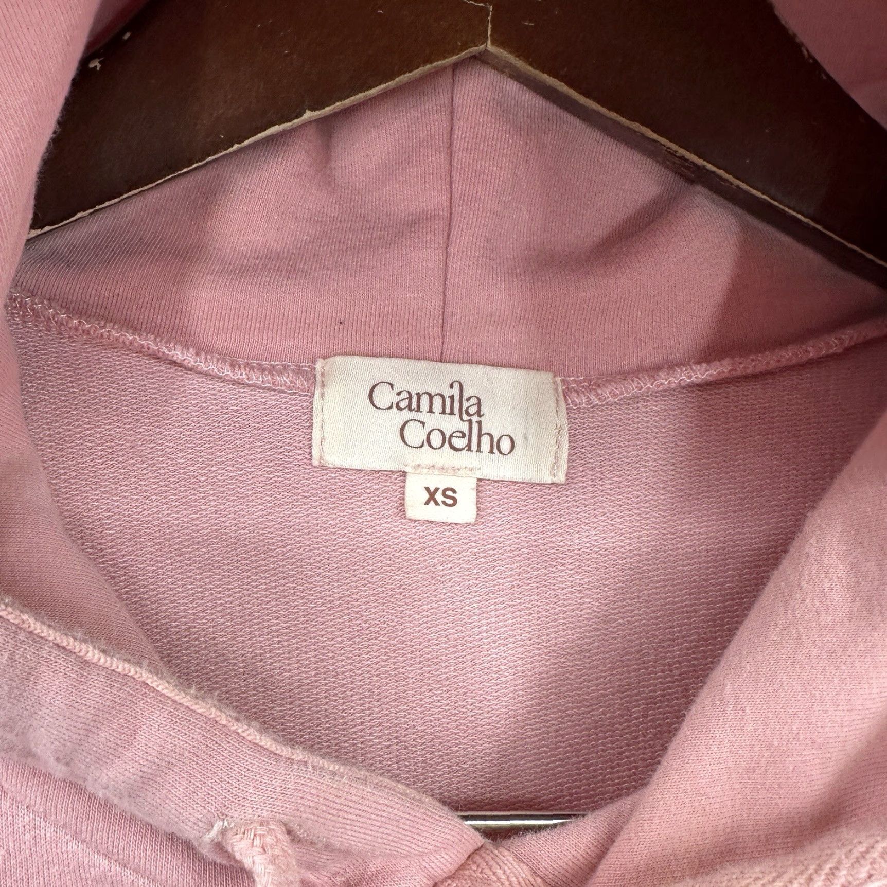 Camila Coelho Camila Coelho Hoodie Womens XS Pink Pullover Activewear Balletcore Bohemian Size XS / US 0-2 / IT 36-38 - 4 Thumbnail