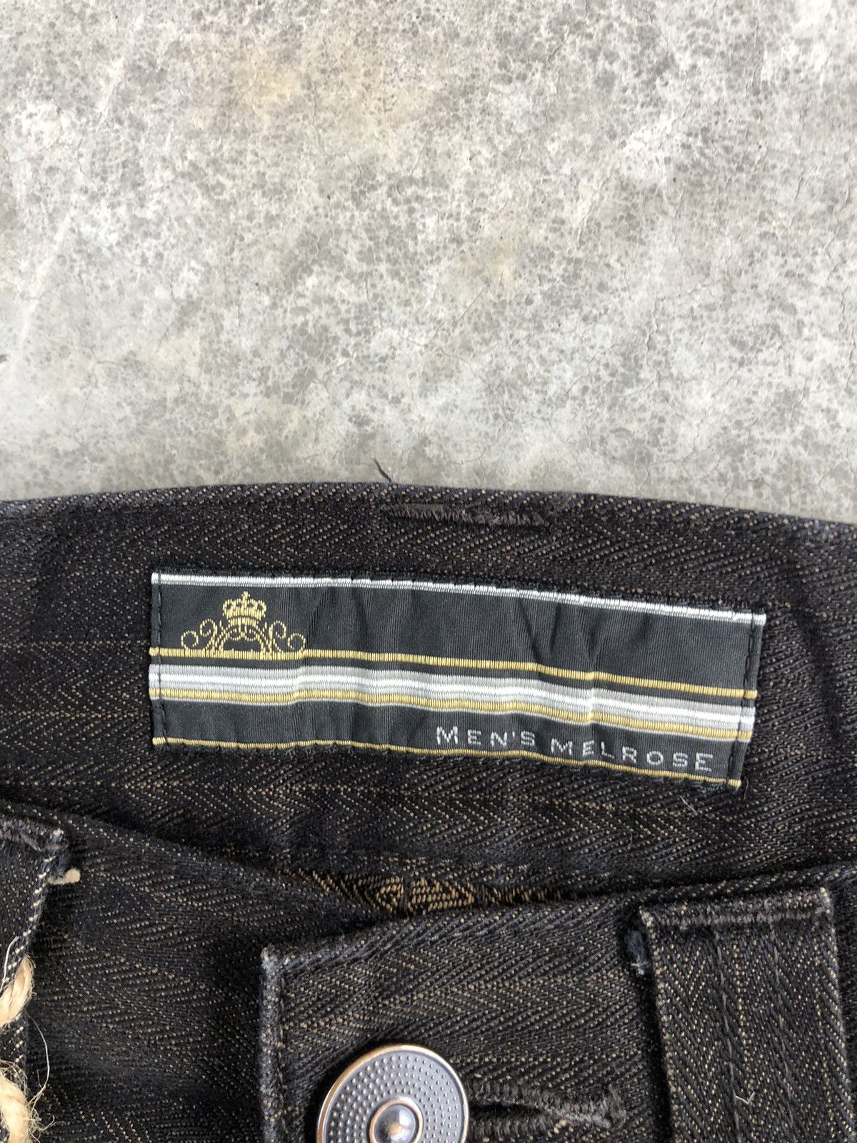 Melrose Japanese Melrose Flared Jeans Hickory Stripe Distressed Size US 31 - 14 Thumbnail