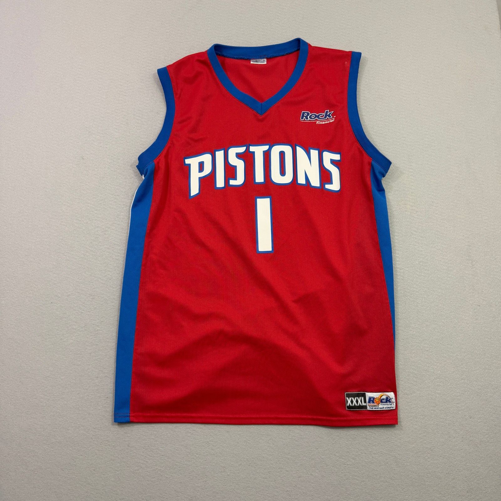 Vintage Vintage Detroit Pistons Basketball Jersey Size 2XL XXL Red Size US XXL / EU 58 / 5 - 1 Thumbnail