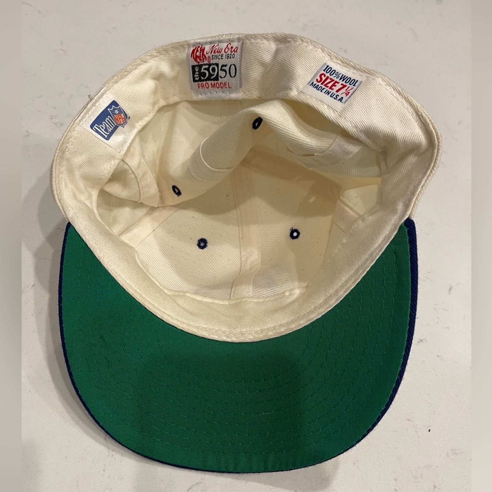 New Era VINTAGE NEW ERA LOS ANGELES RAMS IVORY 5950 PRO NFL LOGO HAT Size ONE SIZE - 7 Thumbnail