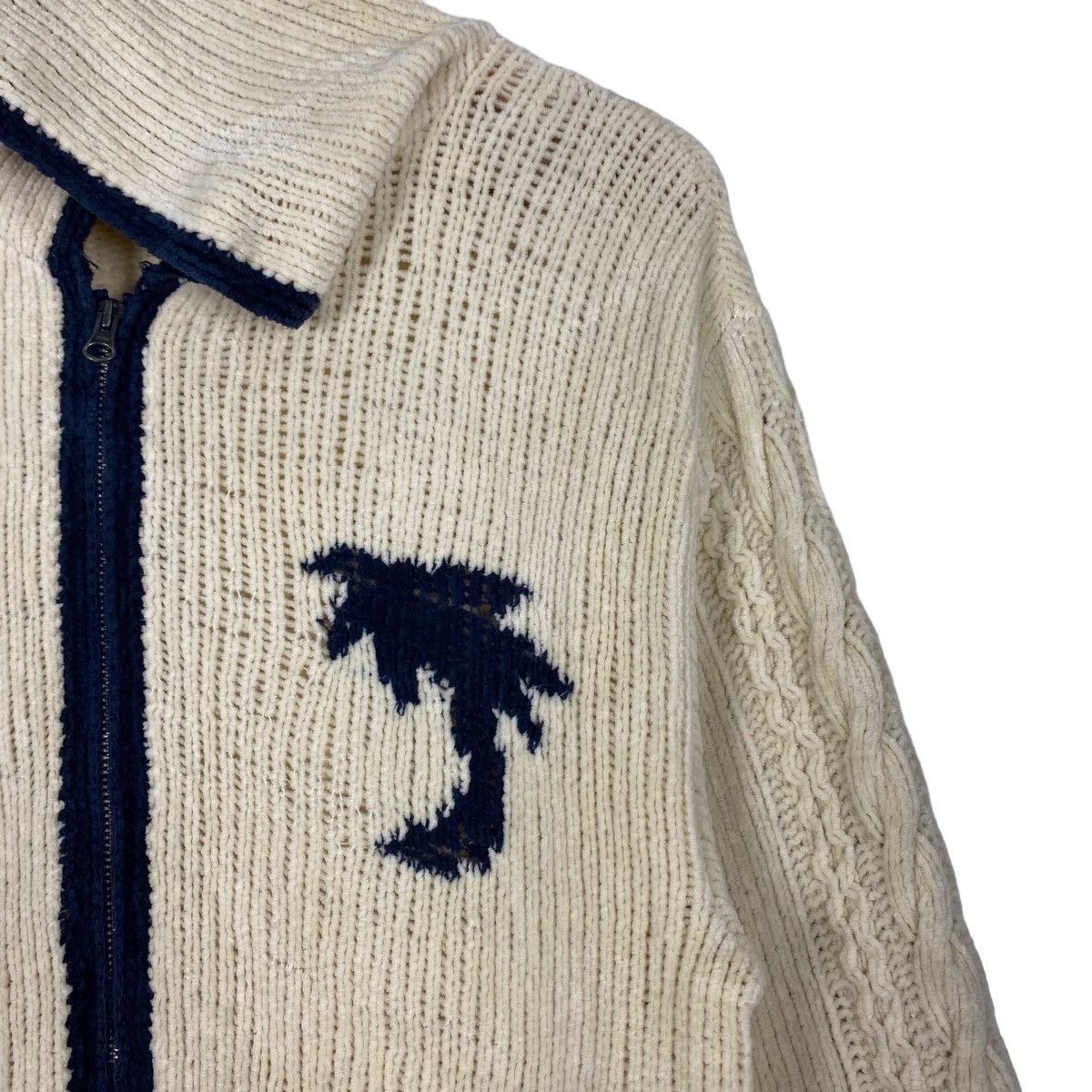 Quiksilver Vintage 80s Local Motion Knit Sweater Zipper Hoodie Size US L / EU 52-54 / 3 - 8 Thumbnail