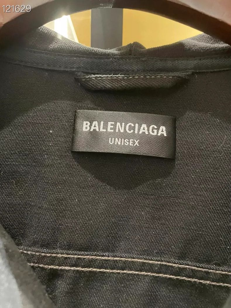 Balenciaga Balenciaga Black hooded denim jacket Size US S / EU 44-46 / 1 - 3 Thumbnail