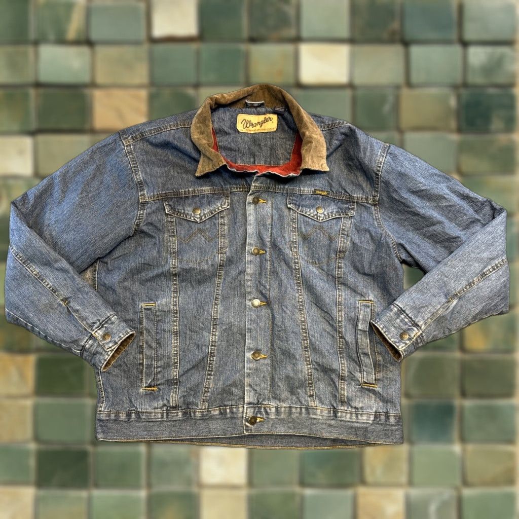 Wrangler Wrangler Denim Jacket Men M Corduroy Flannel Lined VTG American Rodeo Western Jeans Jacket Mens Size US M / EU 48-50 / 2 - 1 Thumbnail