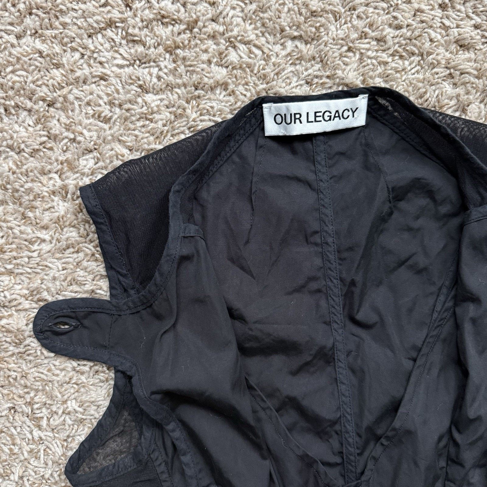 Our Legacy $420 Our Legacy Corset Vest Black All Day Poplin Size M Size M / US 6-8 / IT 42-44 - 7 Thumbnail