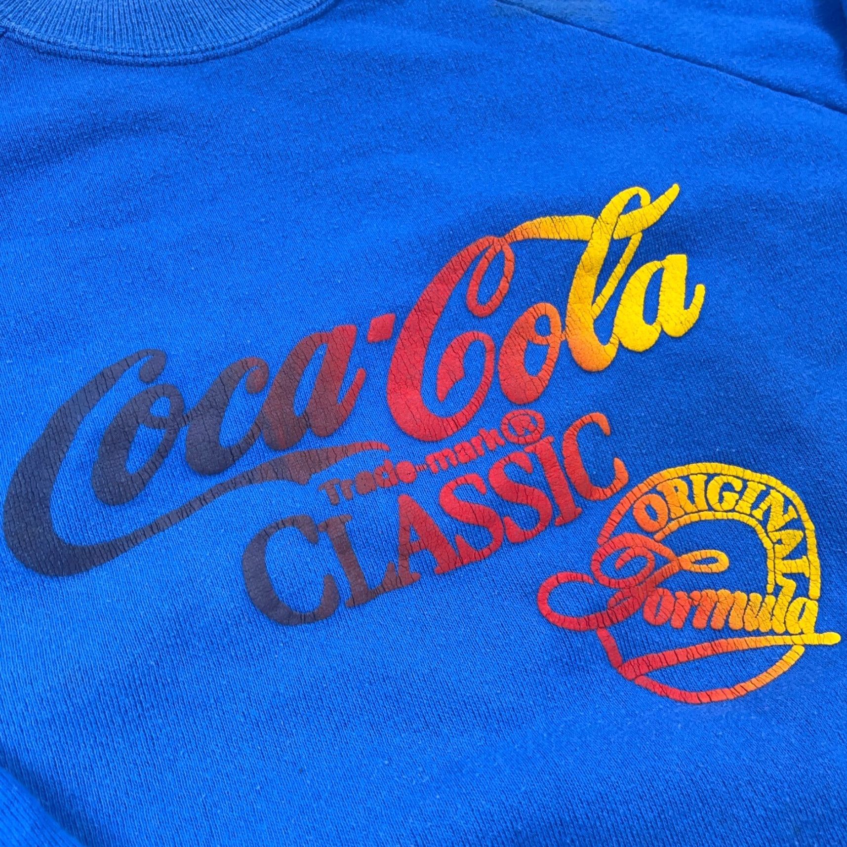 Vintage VINTAGE Coca Cola Sweatshirt Men Medium Blue Crew Neck Fleece 80s 90s Retro Logo Size US M / EU 48-50 / 2 - 3 Thumbnail