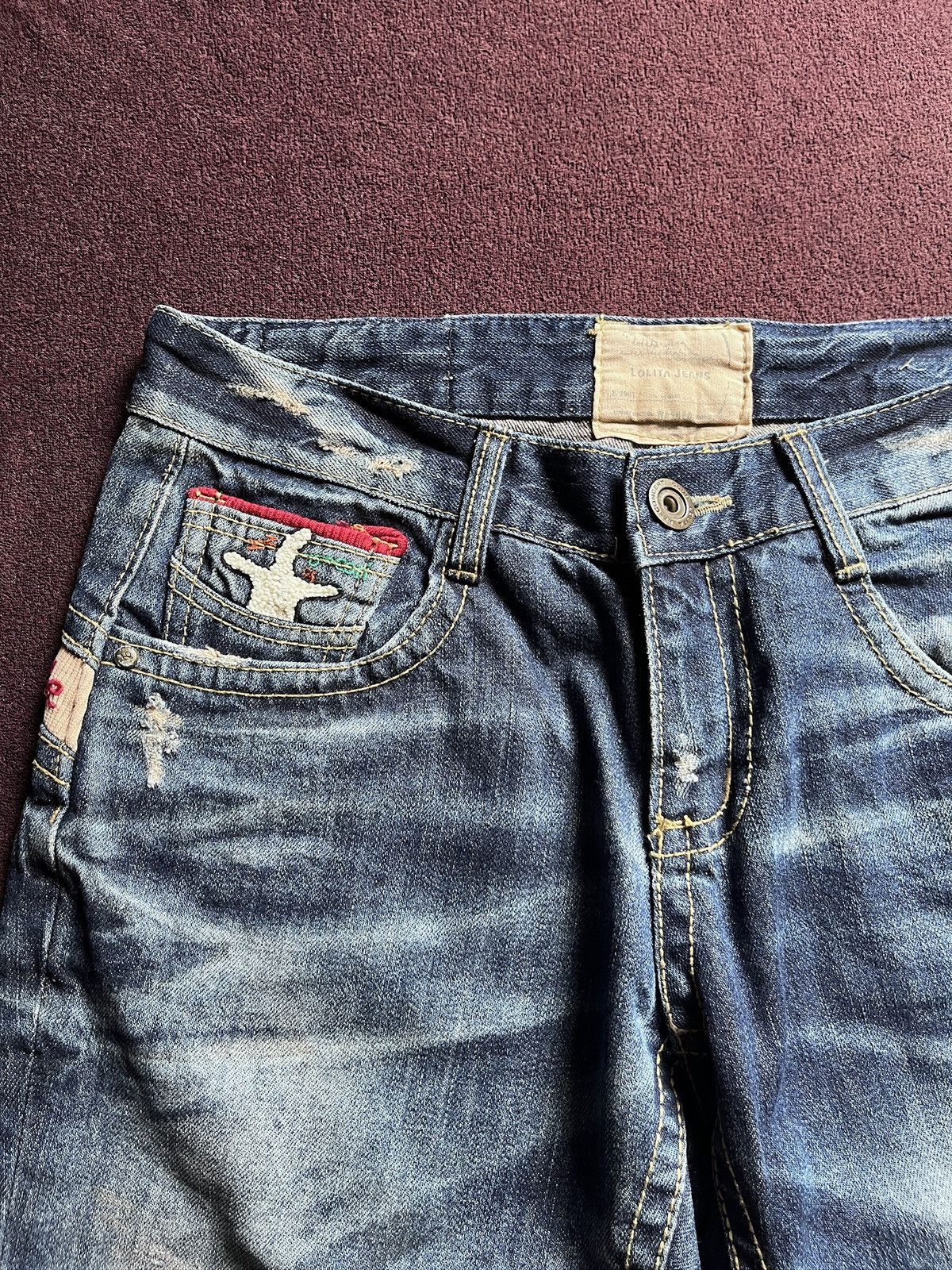 Japanese Brand yoshitomo Nara Lolita Faded Jeans Size US 31 - 5 Thumbnail