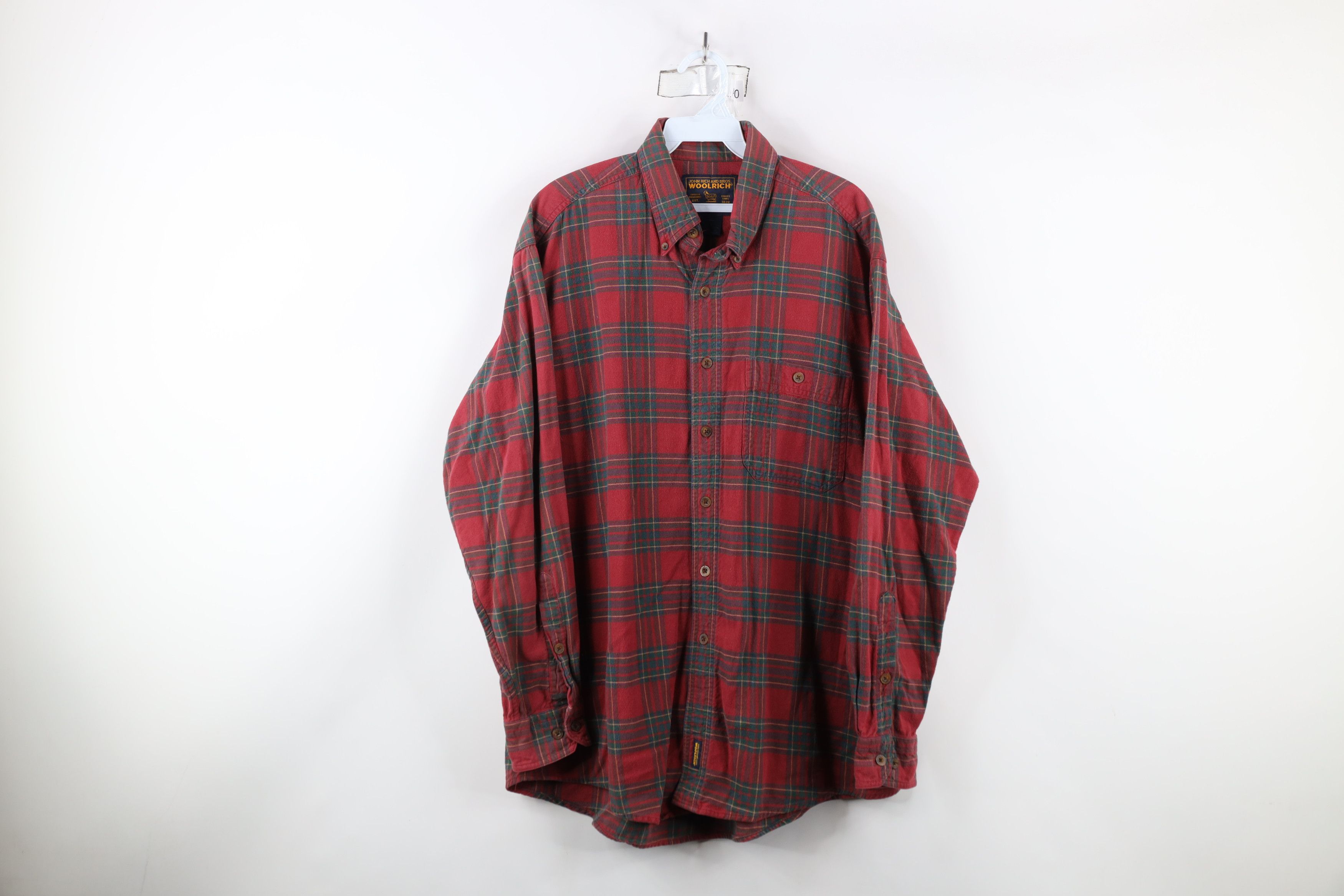 Vintage × Woolrich Woolen Mills Vintage 90s Woolrich Collared Button Down Shirt Plaid Size US L / EU 52-54 / 3 - 1 Thumbnail