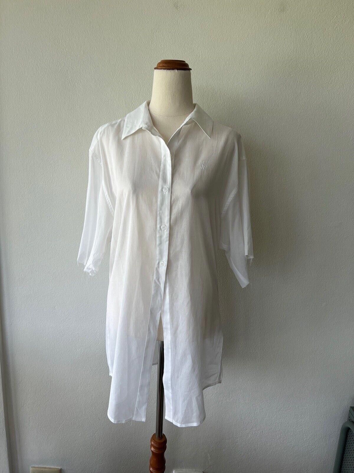 Ksubi new Ksubi womens tee t shirt top small s white sheer raw Size S / US 4 / IT 40 - 1 Thumbnail