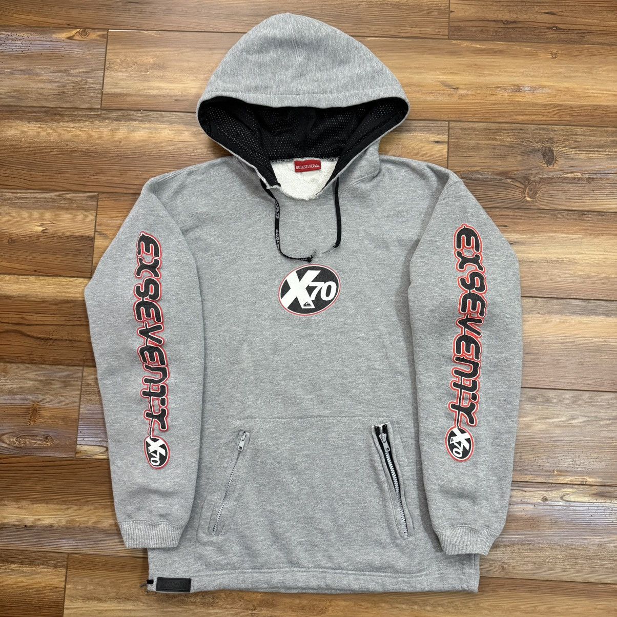 Quiksilver Vintage Quicksilver X70 Surf Grey Quad Hit Hoodie Sweatshirt Size US L / EU 52-54 / 3 - 1 Thumbnail