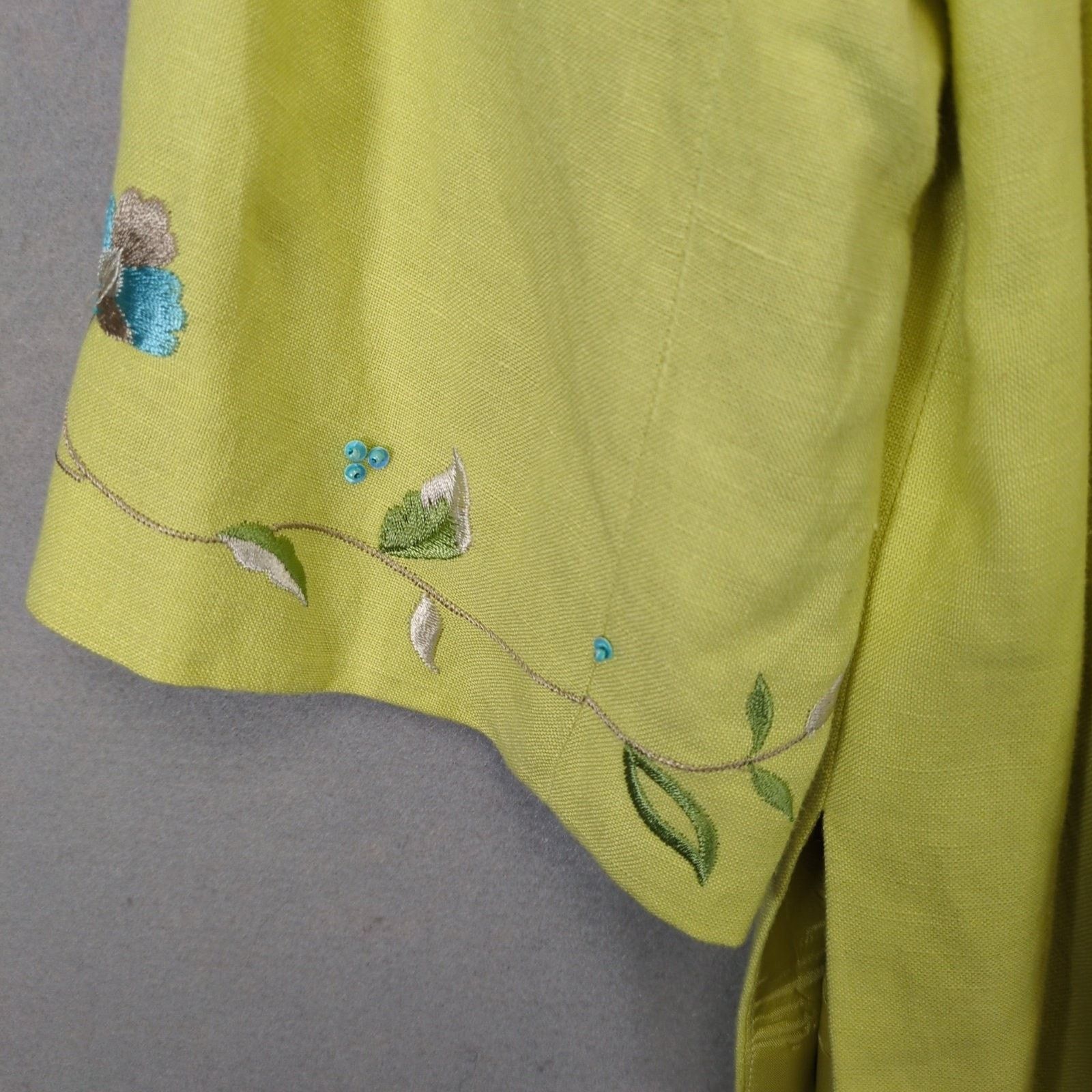 Coldwater Creek Coldwater Creek Women's 14 Linen Blend Open Blazer Jacket Size XL / US 12-14 / IT 48-50 - 5 Thumbnail