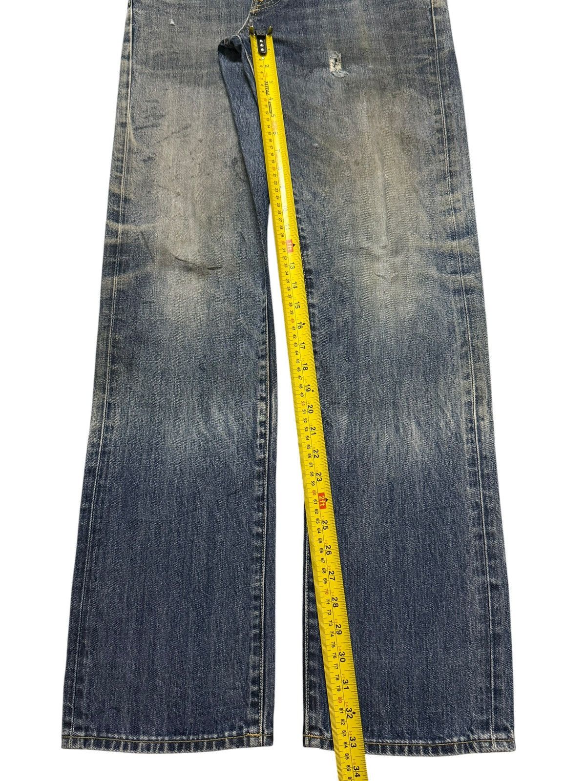 Uniqlo Vintage Y2K Japanese Uniqlo Blue Mud Wash Straight Leg Jeans Size US 32 / EU 48 - 10 Thumbnail