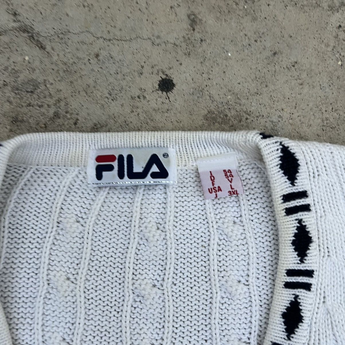 Fila Vintage Fila Sleeveless Sweater / Vest #3642-127 Size US XL / EU 56 / 4 - 3 Thumbnail