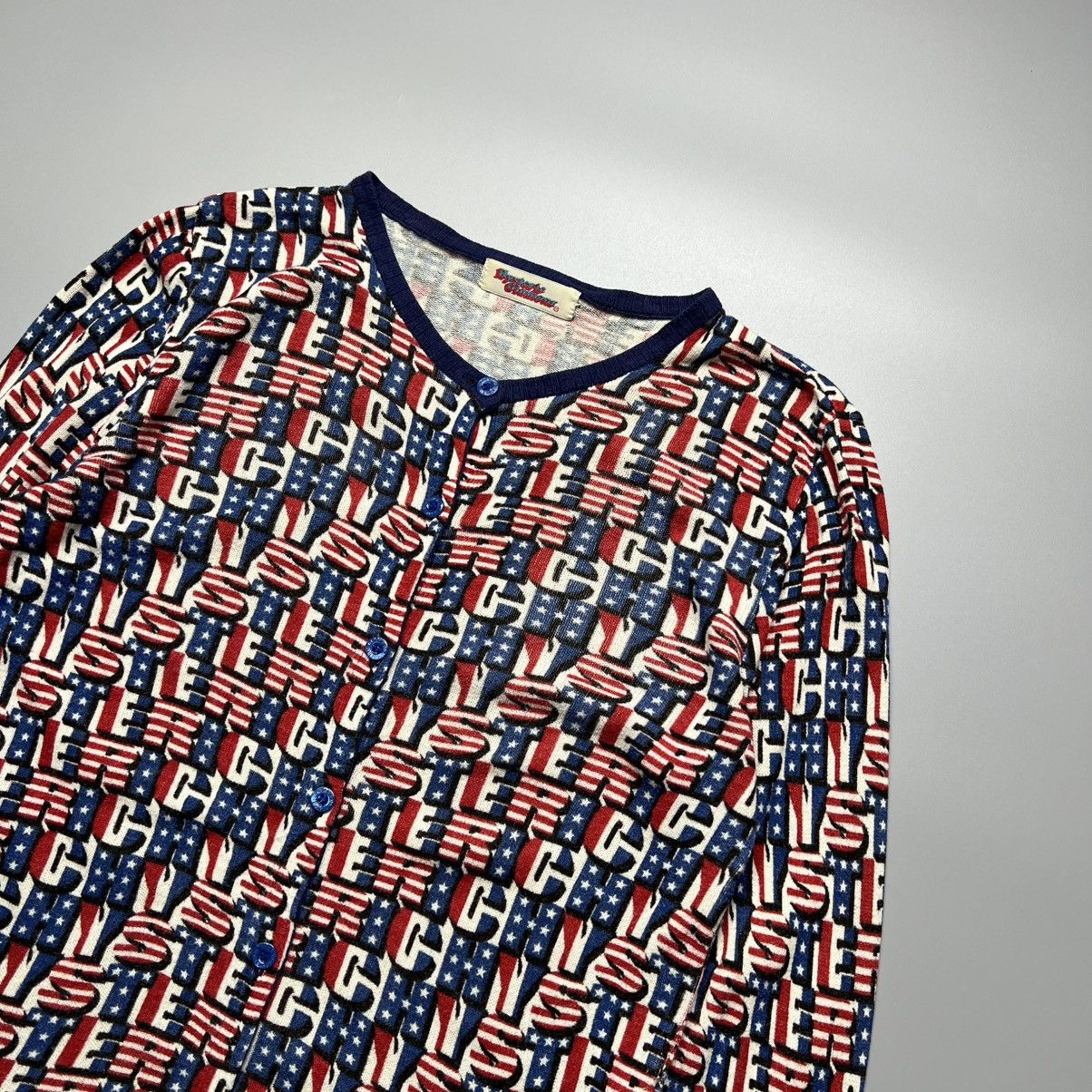 Hysteric Glamour Hysteric Glamour - American Flag Hysteric Script Cardigan Size ONE SIZE - 4 Thumbnail
