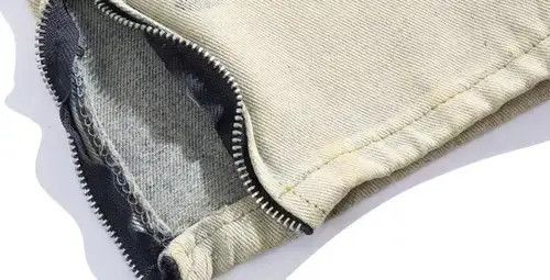 Jean Street trend personality ripped flame jeans Size US 32 / EU 48 - 7 Thumbnail