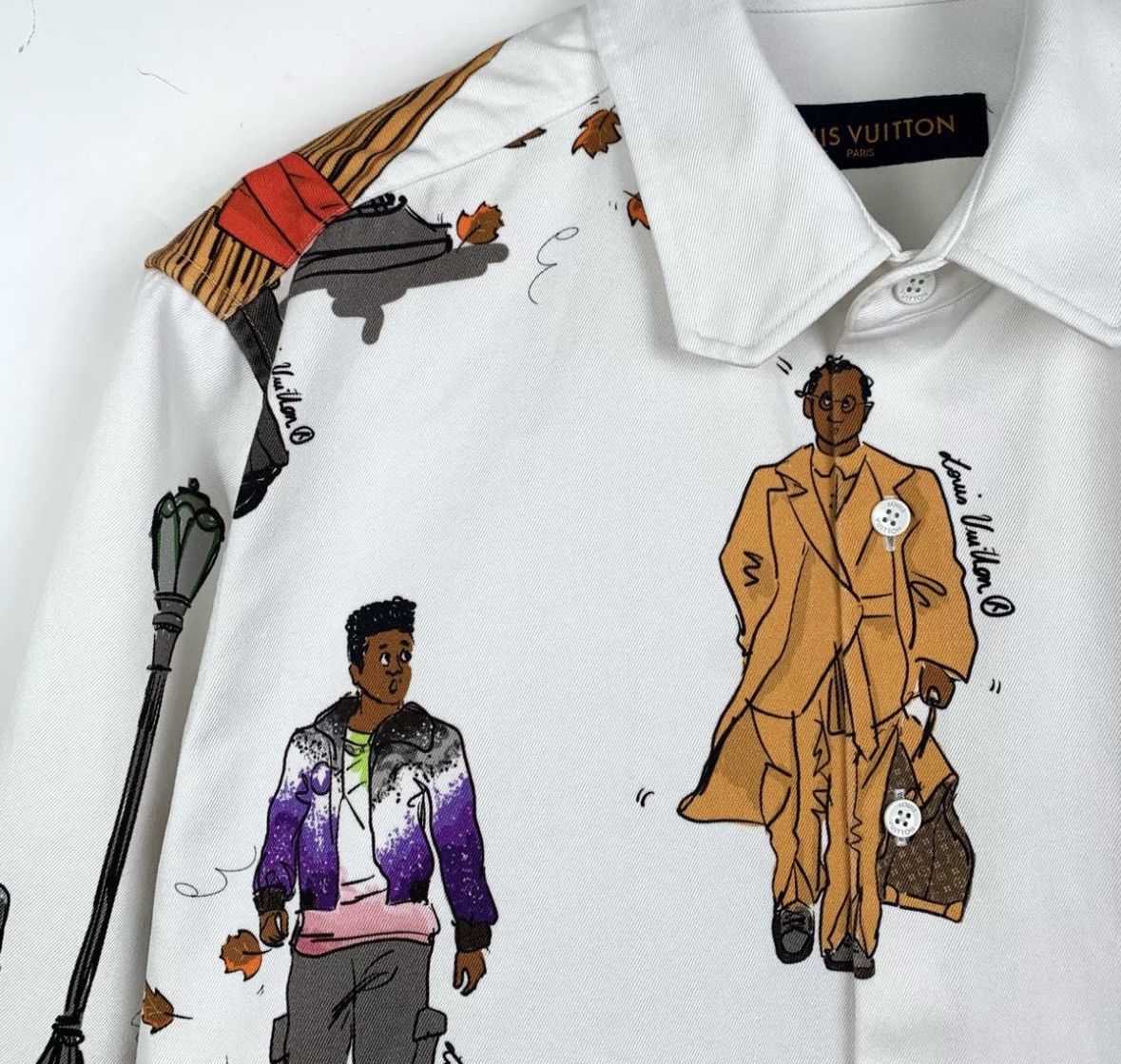 Louis Vuitton Louis Vuitton LV logo cartoon white cotton shirt jacket Size US S / EU 44-46 / 1 - 3 Thumbnail