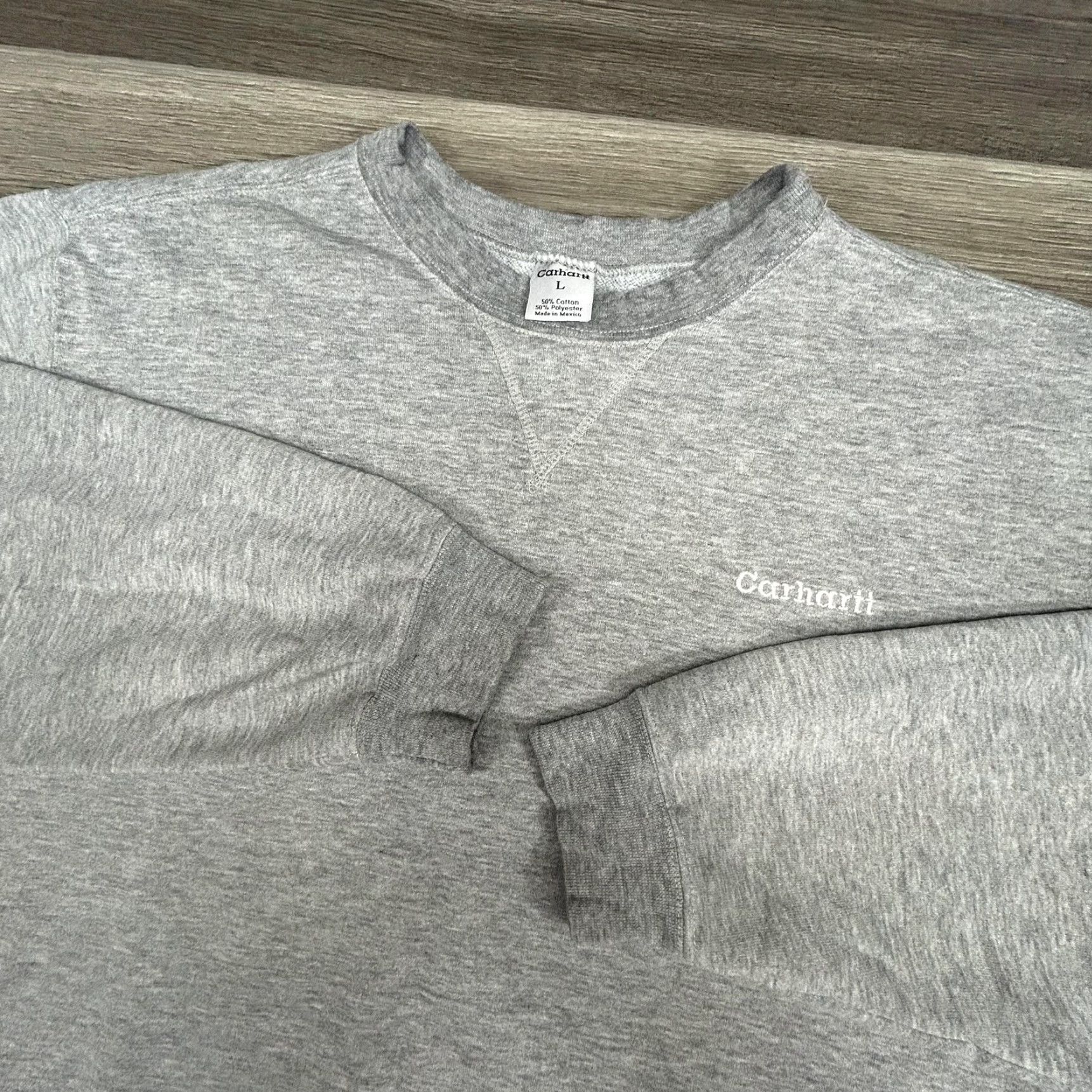 Carhartt VINTAGE Carhartt Sweatshirt Mens Large Gray Crewneck Pullover Embroidered Logo Size US L / EU 52-54 / 3 - 2 Thumbnail