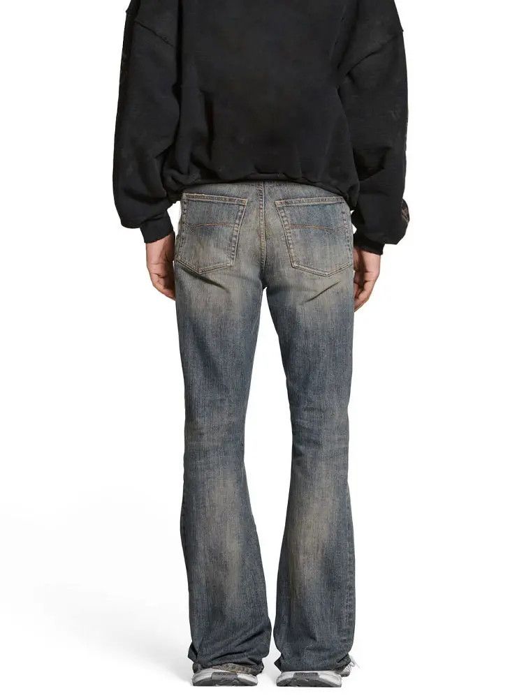 Japanese Brand × Jean Loose straight leg micro flared jeans Size US 30 / EU 46 - 3 Thumbnail