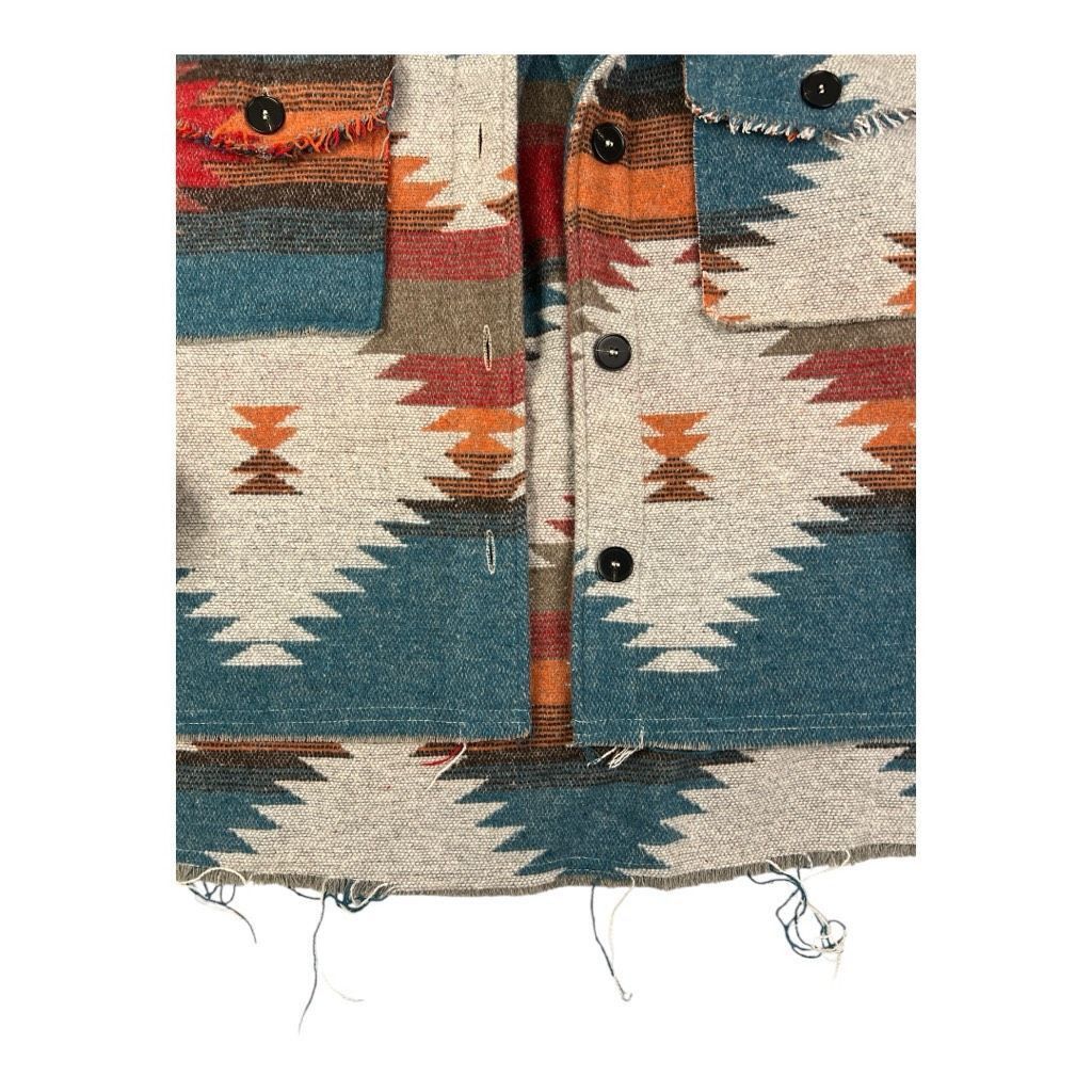 Other La Miel Western Aztec Oversized Distressed Jacket Size Mediu Size M / US 6-8 / IT 42-44 - 3 Thumbnail