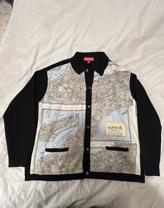 Supreme Supreme Silk Map Cardigan | Grailed