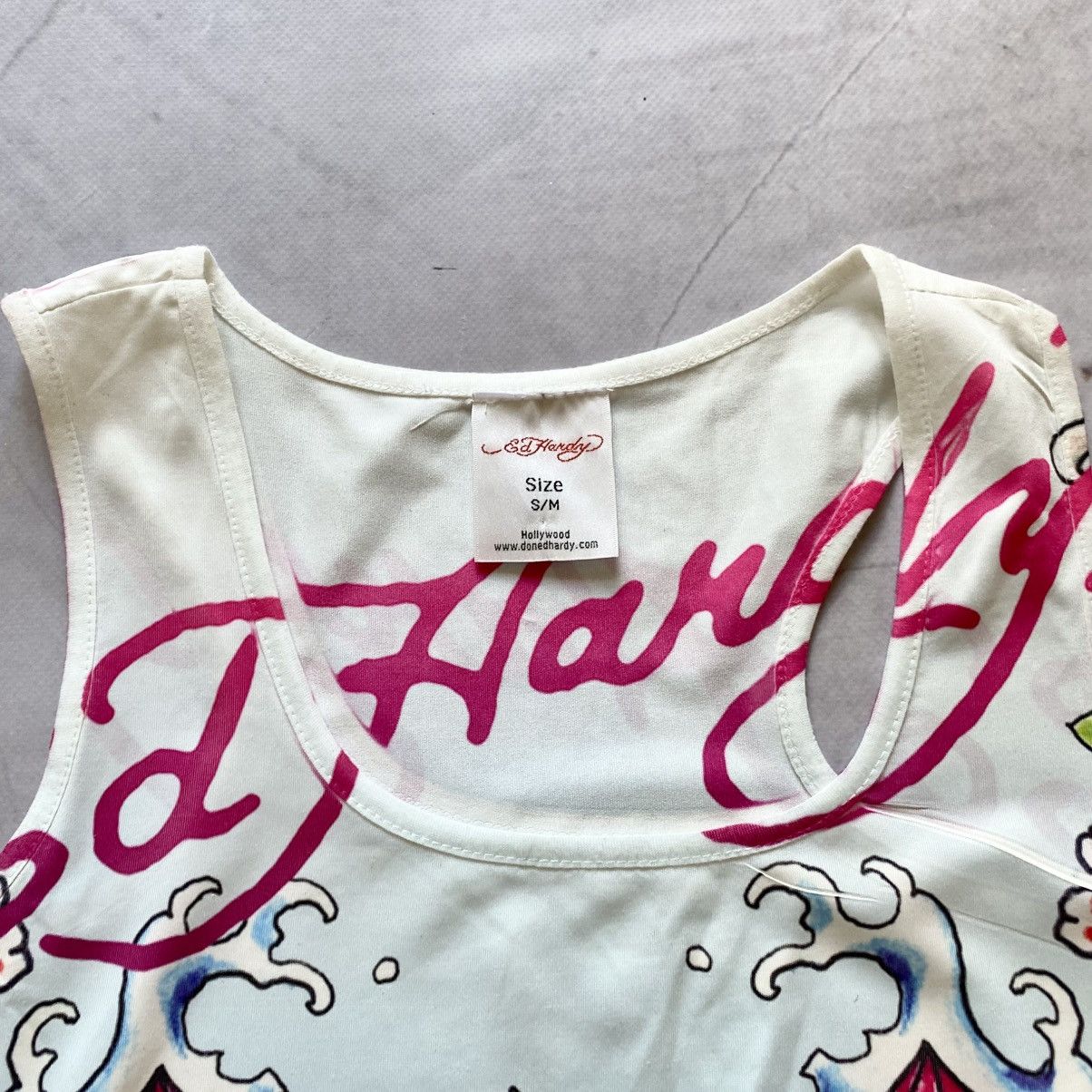 Ed Hardy Y2K Ed Hardy Tank Top Rhinestones Hysteric Glamour Vibe Size L / US 10 / IT 46 - 8 Thumbnail