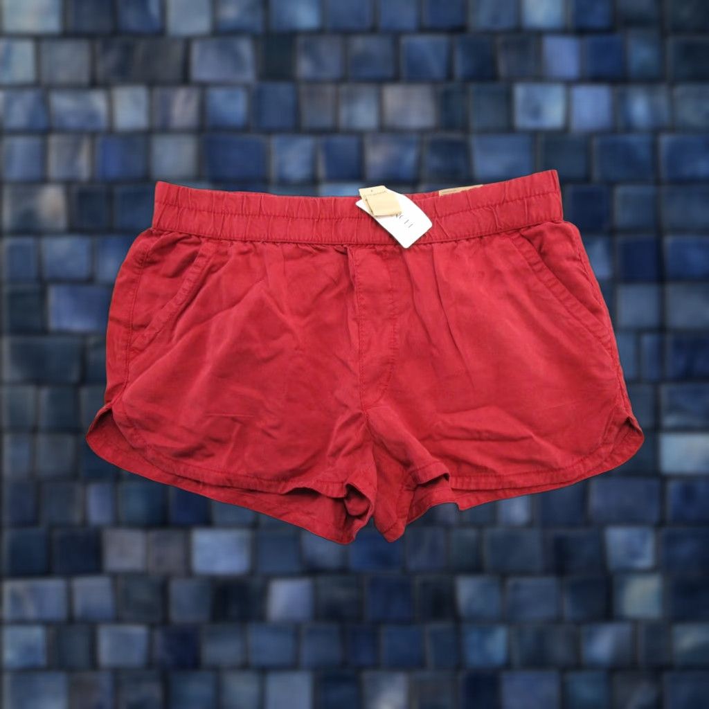 American Eagle Outfitters American Eagle Outfitters Jogger Shorts Red Lyocell Elastic Waist Size L Pockets NEW Size 36" / US 14 / IT 50 - 1 Thumbnail