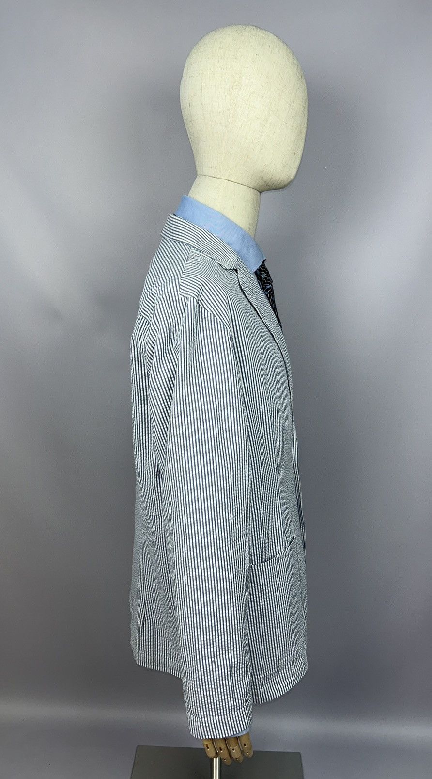 Designer × Lardini LARDINI Egama Striped Cotton Unlined Blazer Jacket Size EU56 Size 46R - 11 Thumbnail