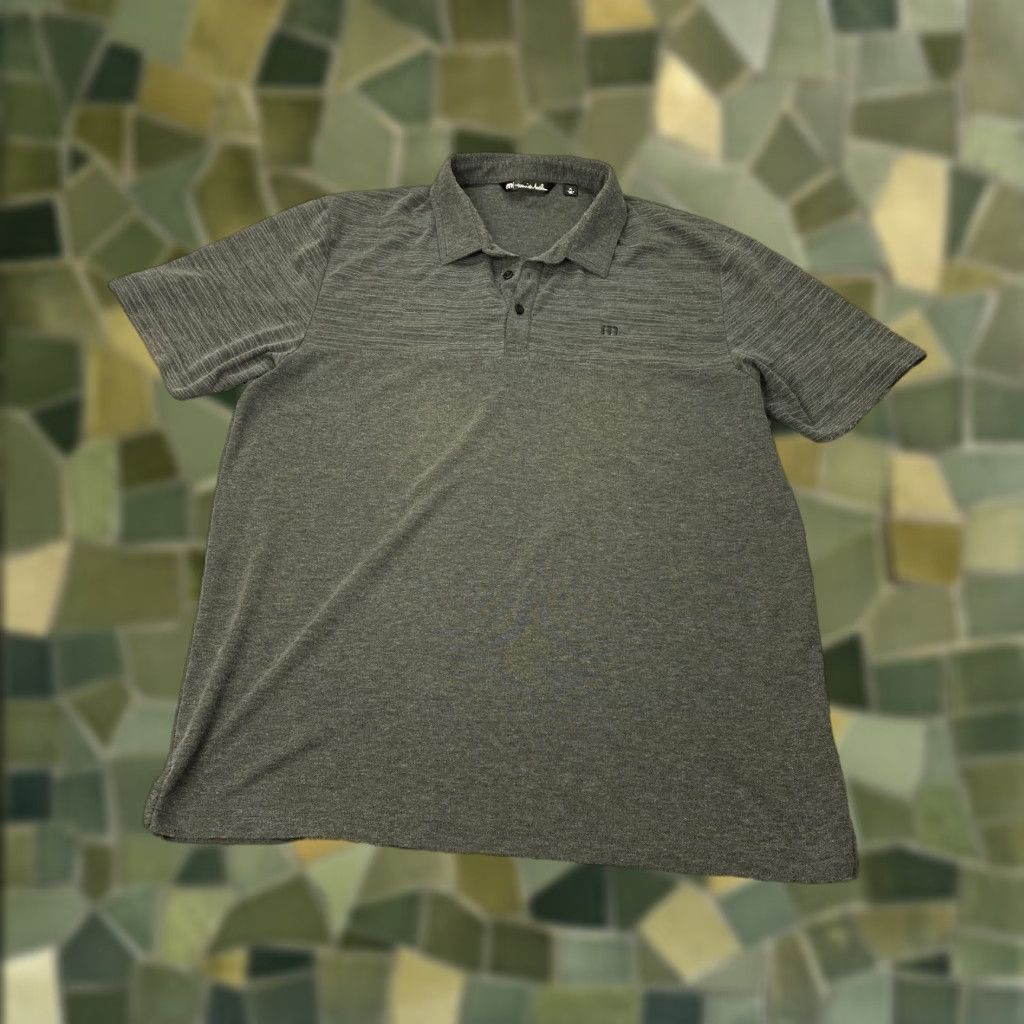 TravisMathew Travis Mathew Polo Shirt Mens XL Gray Striped Embroidered Golf Casual Size US XL / EU 56 / 4 - 1 Thumbnail
