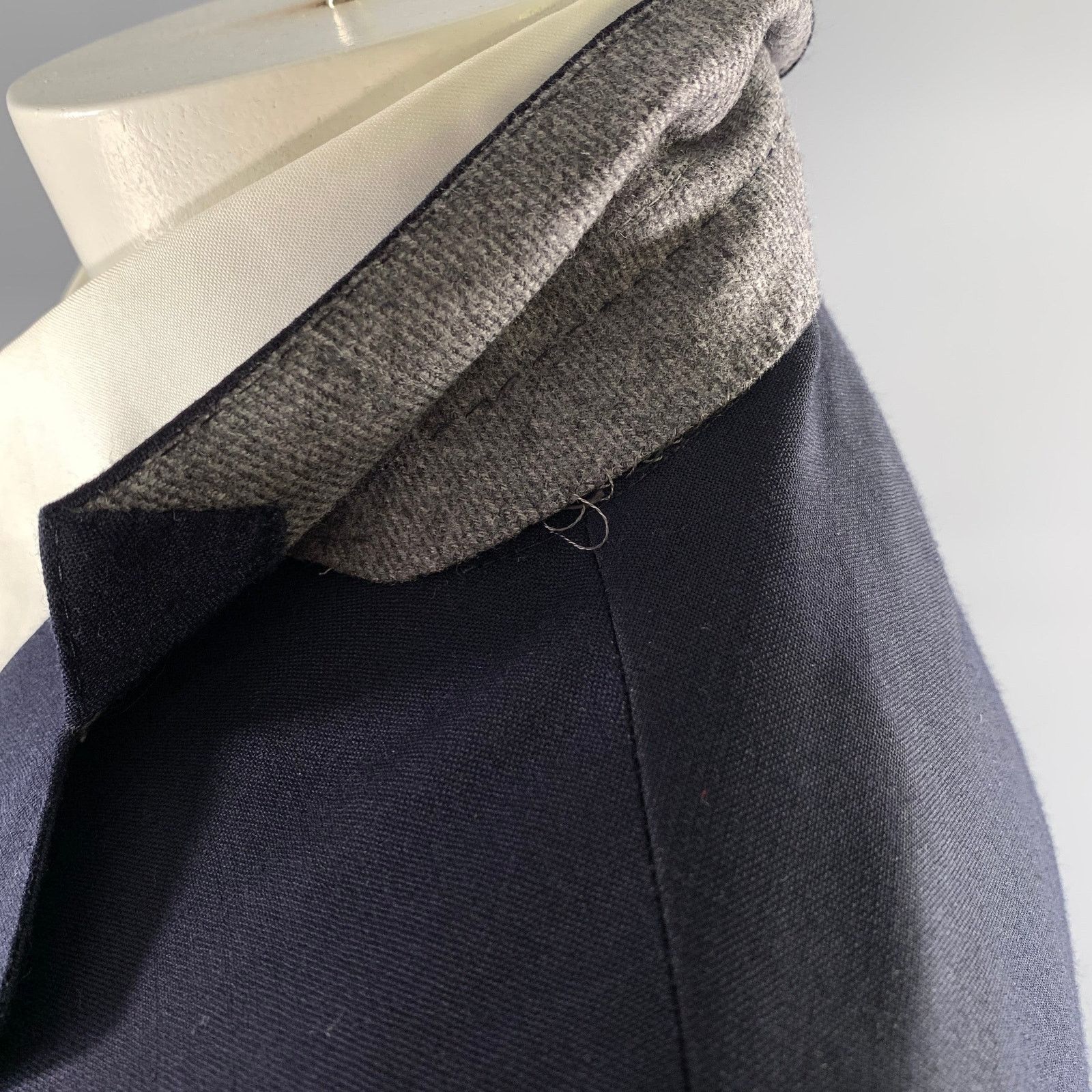 Ermenegildo Zegna ERMENEGILDO ZEGNA Size 44 Navy Wool Notch Lapel Sport Coat Size 44R - 4 Thumbnail