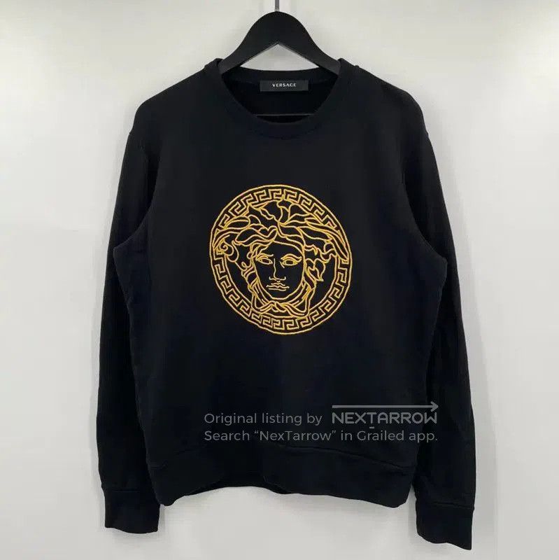 Versace Versace Black Cotton Long Sleeve Sweatshirt . Size US M / EU 48-50 / 2 - 1 Thumbnail