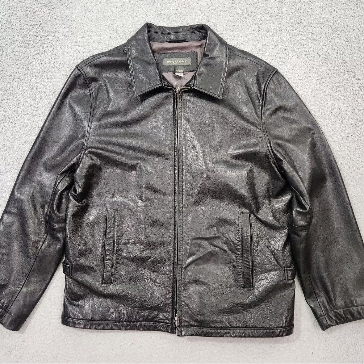 Banana Republic 90s Vintage Banana Republic Biker Leather Jacket