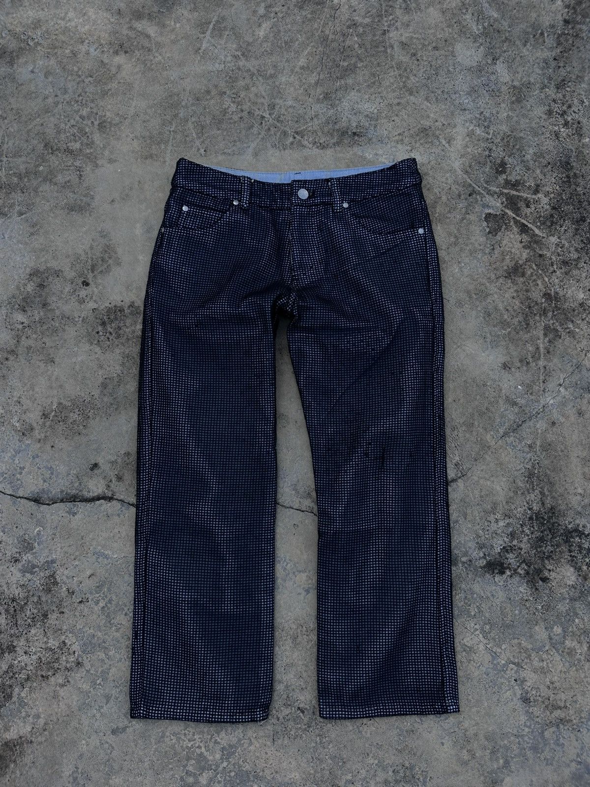 Jean Paul Gaultier Jean Paul Gaultier Grid Pattern Nest Capri Jeans Size 29" - 1 Thumbnail