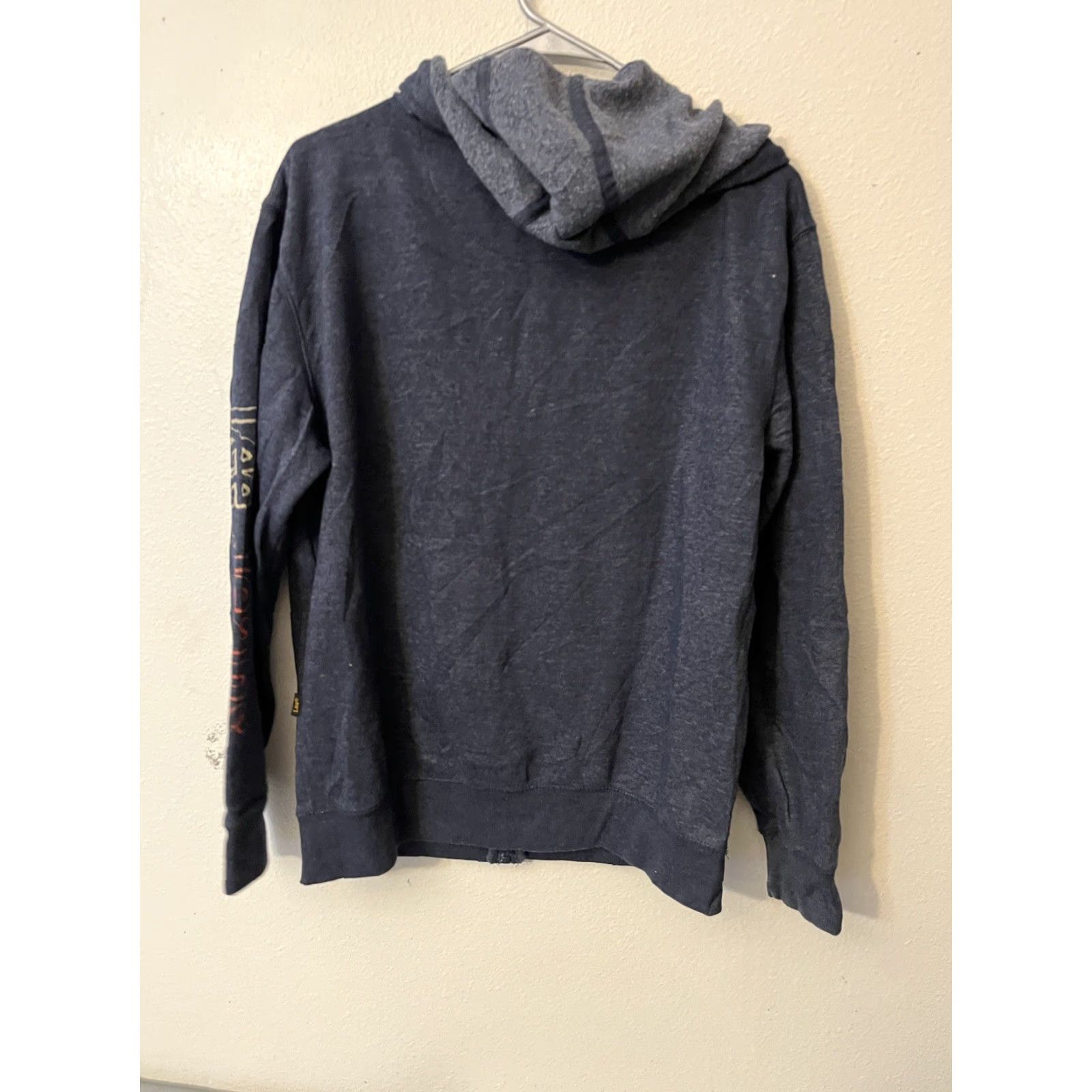 Lee VINTAGE 90s Lee Hoodie Navy Logo Full Zip Mens Sweatshirt Size S Blue Size US S / EU 44-46 / 1 - 2 Thumbnail